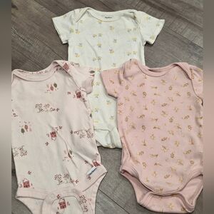 Baby Girl 3-6 Months Bundle Of Short Sleeve Onsies